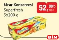 SUPERFRESH MISIR KONSERVESİ 3X200 G